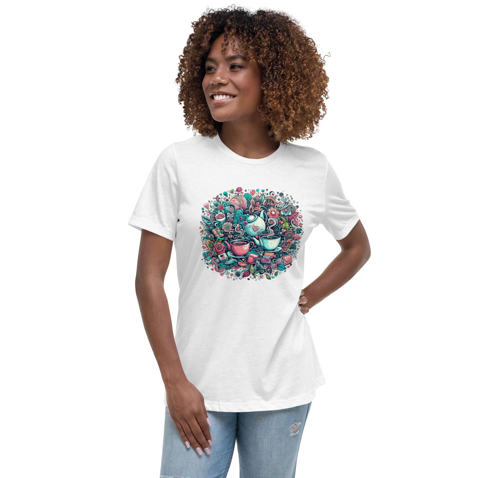Tea Lover's Collage Women's Relaxed T-Shirt