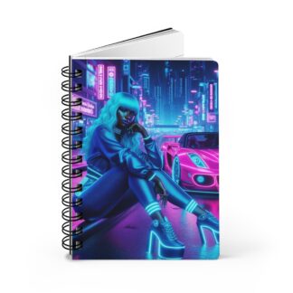 Neon Girl Spiral Bound Journal