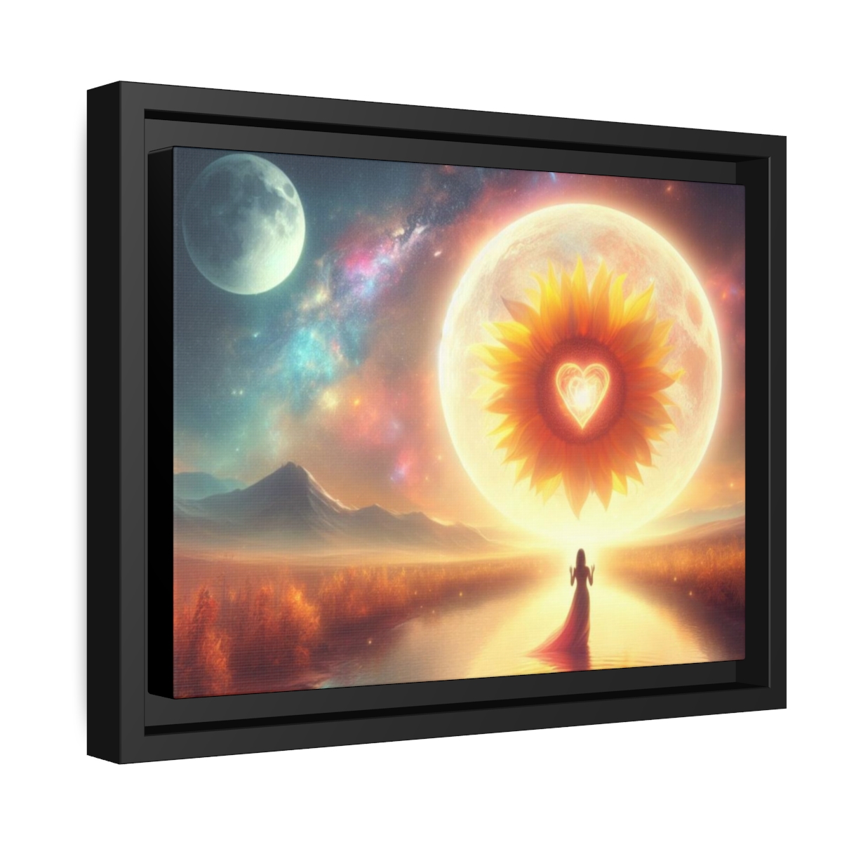 Inner Glow Design on Matte Canvas, Black Frame - Image 2