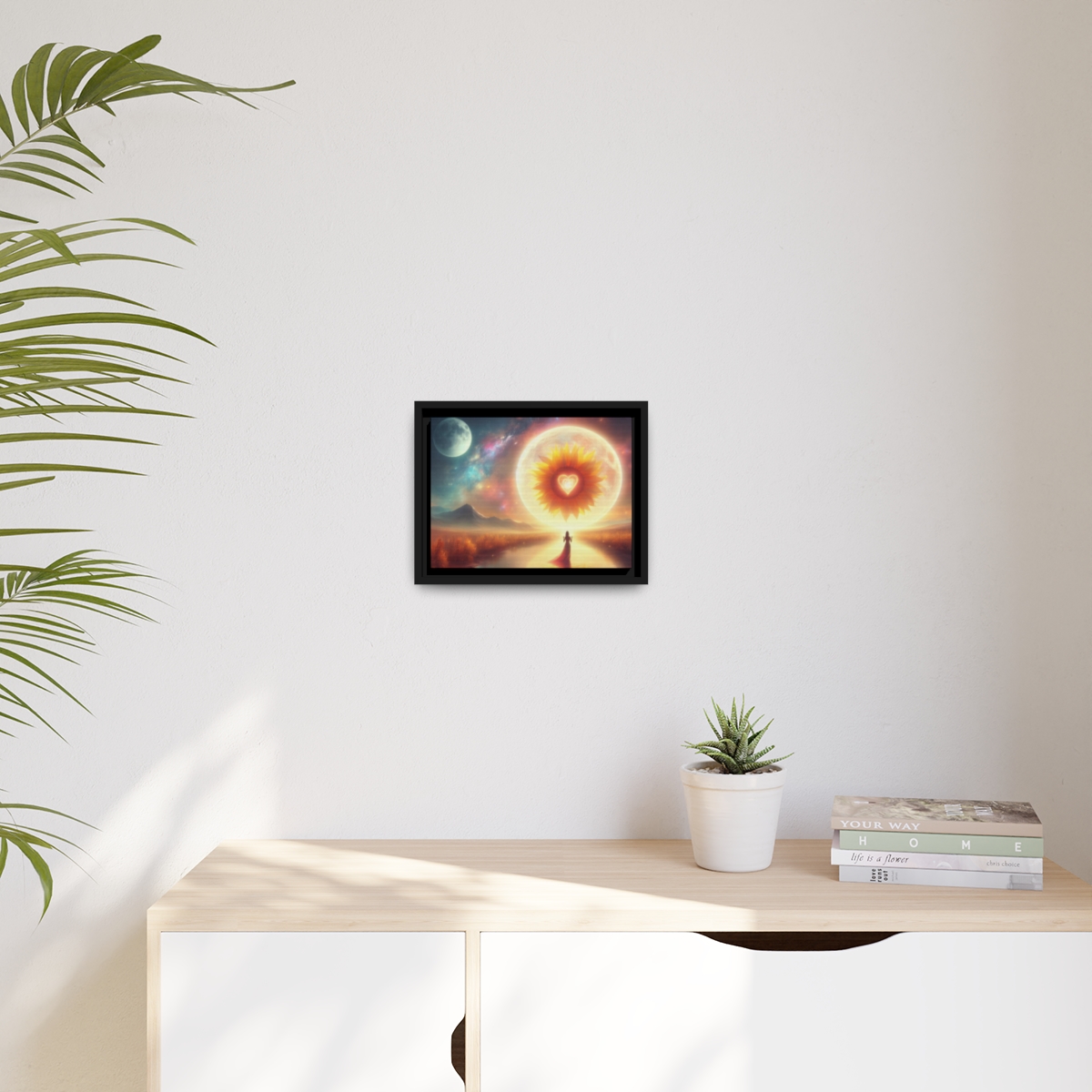 Inner Glow Design on Matte Canvas, Black Frame - Image 4