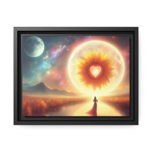Inner Glow Design on Matte Canvas, Black Frame