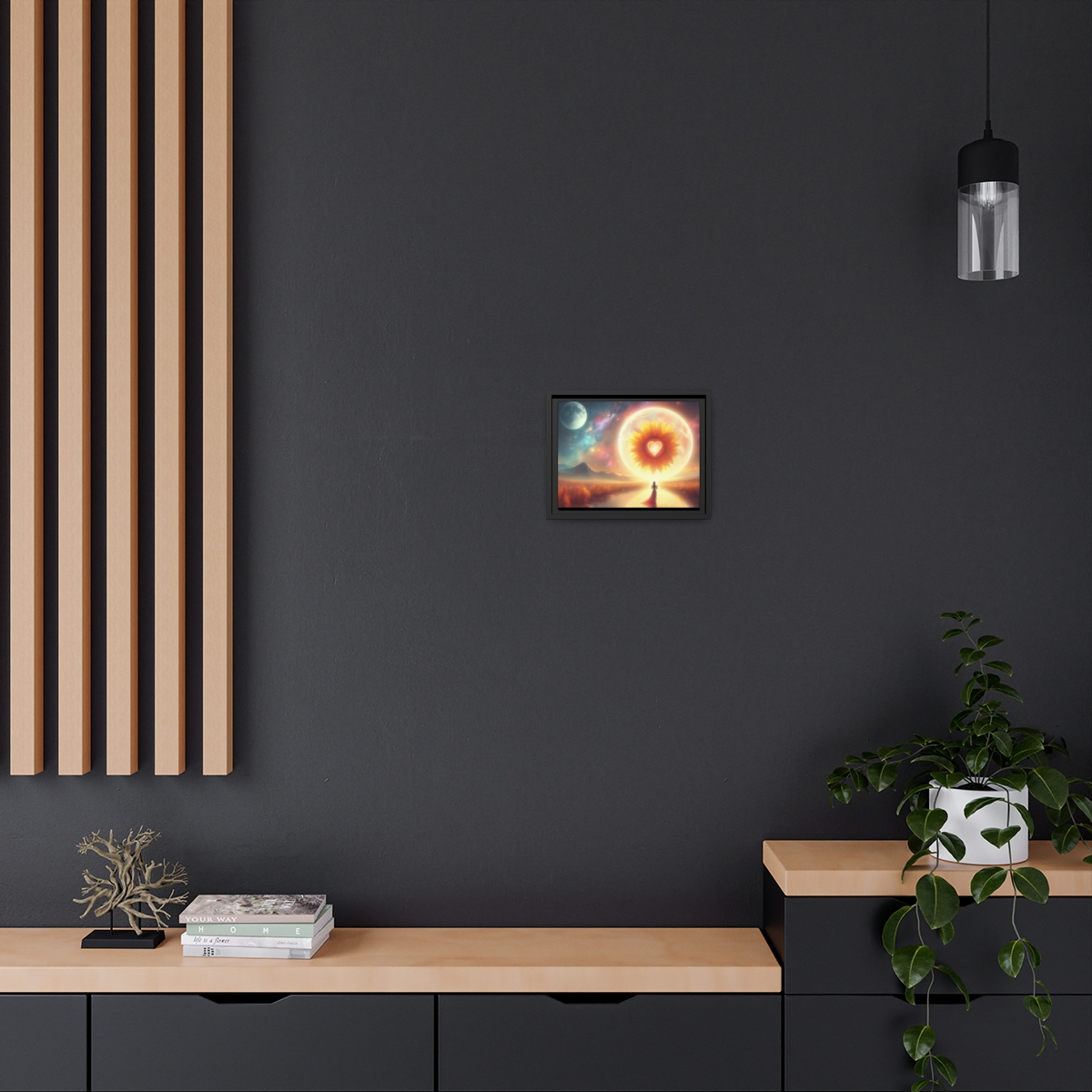 Inner Glow Design on Matte Canvas, Black Frame - Image 5