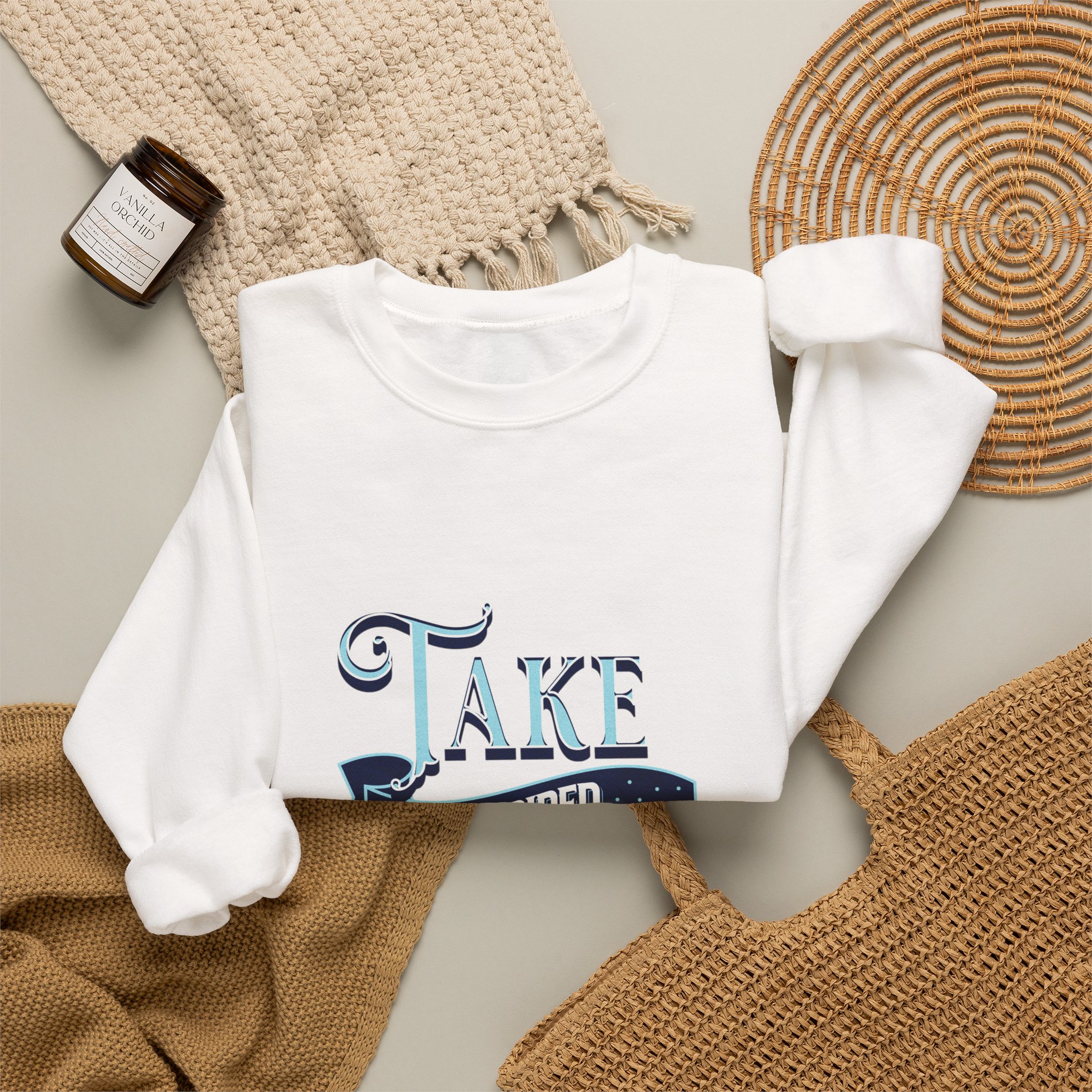 Take Inspired Action Crewneck Sweatshirt — Motivational Graphic Pullover - Image 5