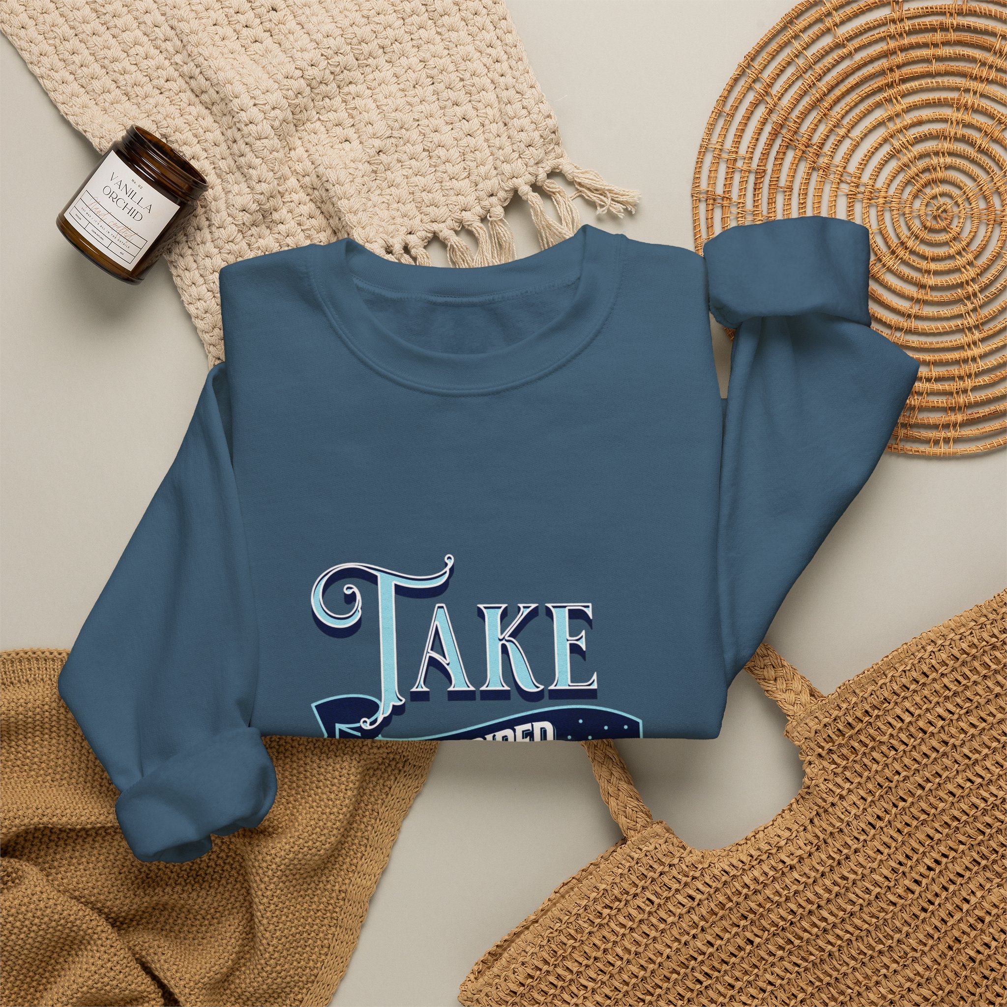 Take Inspired Action Crewneck Sweatshirt — Motivational Graphic Pullover - Image 38