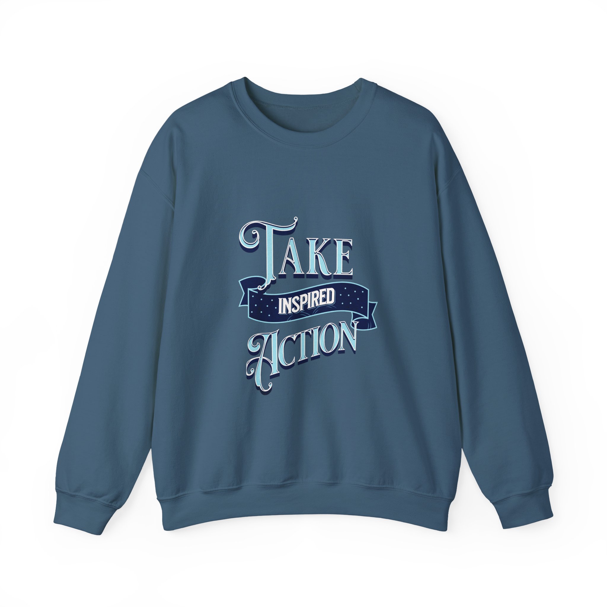 Take Inspired Action Crewneck Sweatshirt — Motivational Graphic Pullover - Image 35