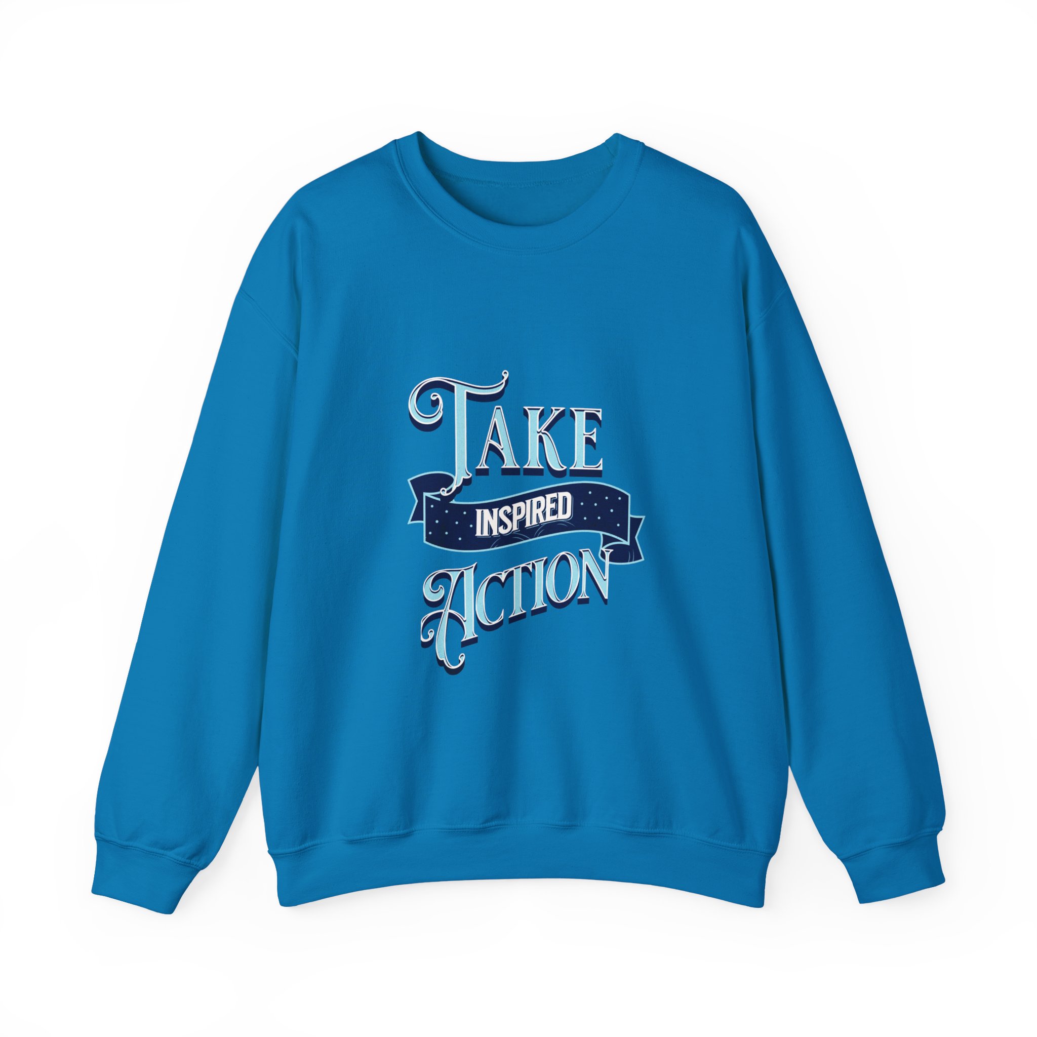 Take Inspired Action Crewneck Sweatshirt — Motivational Graphic Pullover - Image 39
