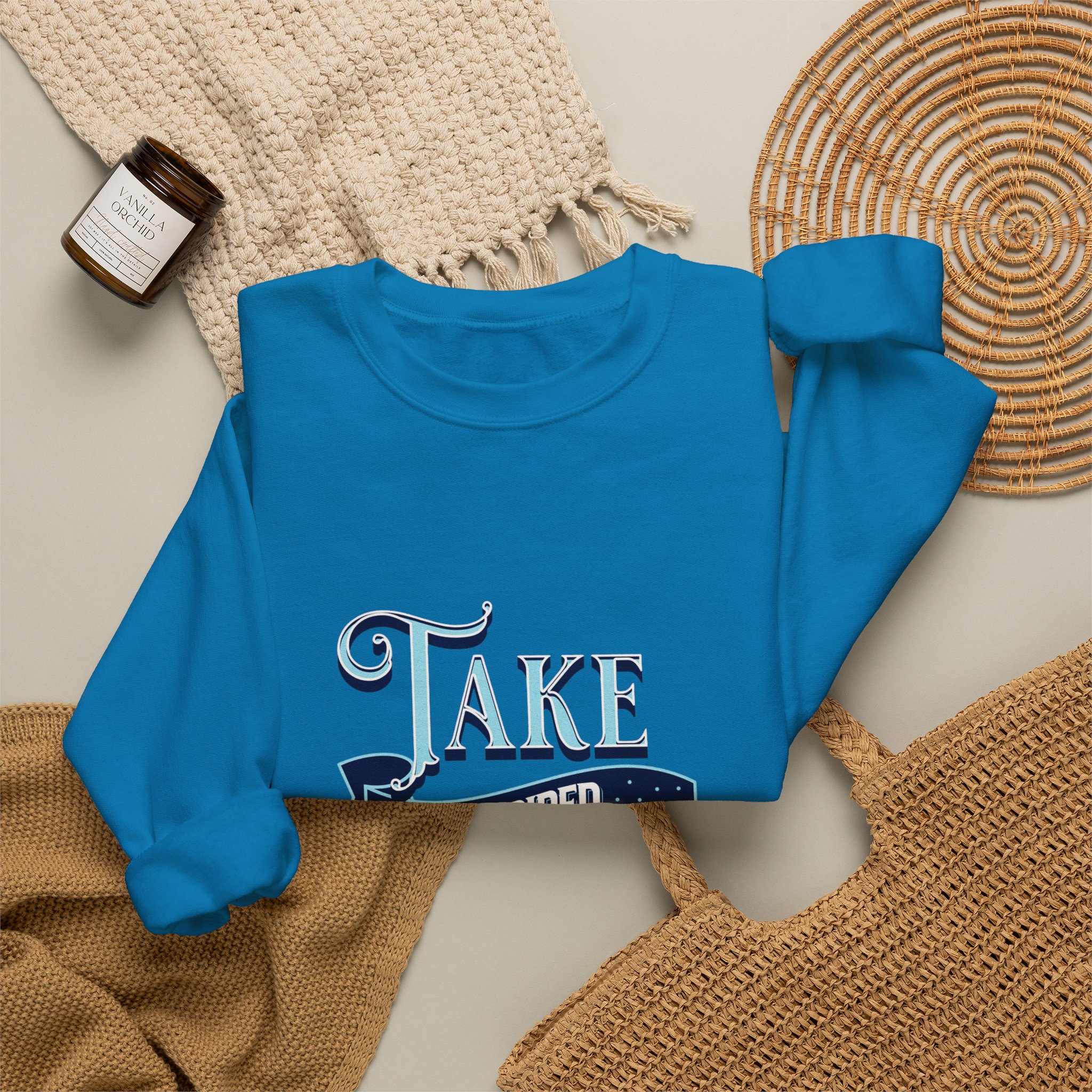 Take Inspired Action Crewneck Sweatshirt — Motivational Graphic Pullover - Image 42