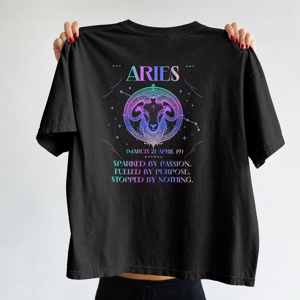 Aries Zodiac Women's Boxy Tee - Image 5