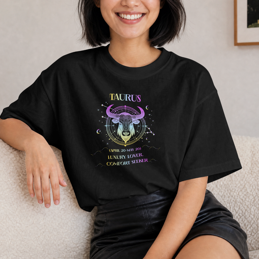 Taurus Zodiac Women's Boxy Tee – Astrology Graphic Shirt