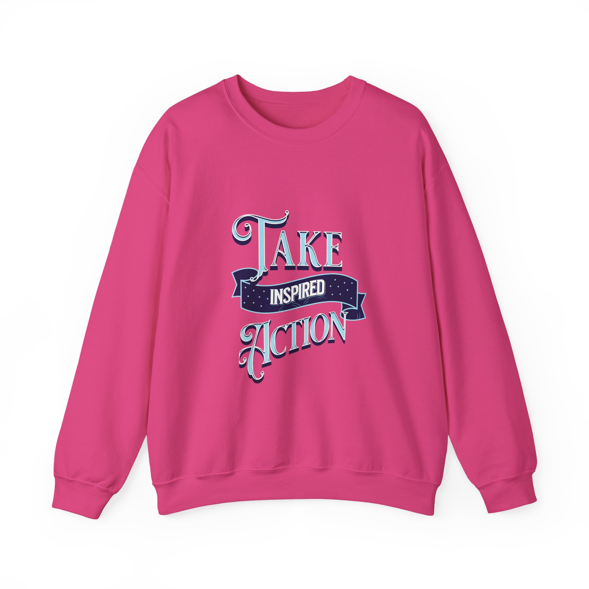 Take Inspired Action Crewneck Sweatshirt — Motivational Graphic Pullover - Image 56