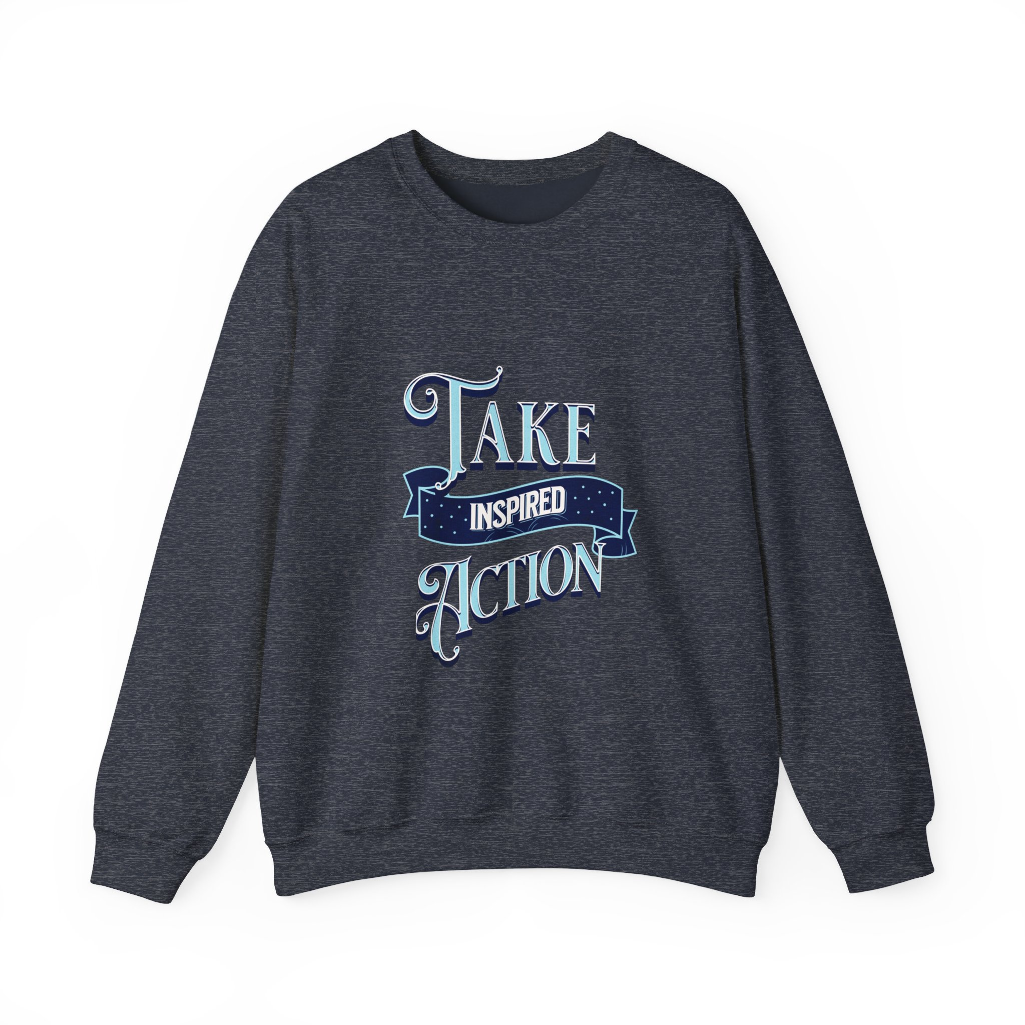 Take Inspired Action Crewneck Sweatshirt — Motivational Graphic Pullover - Image 27