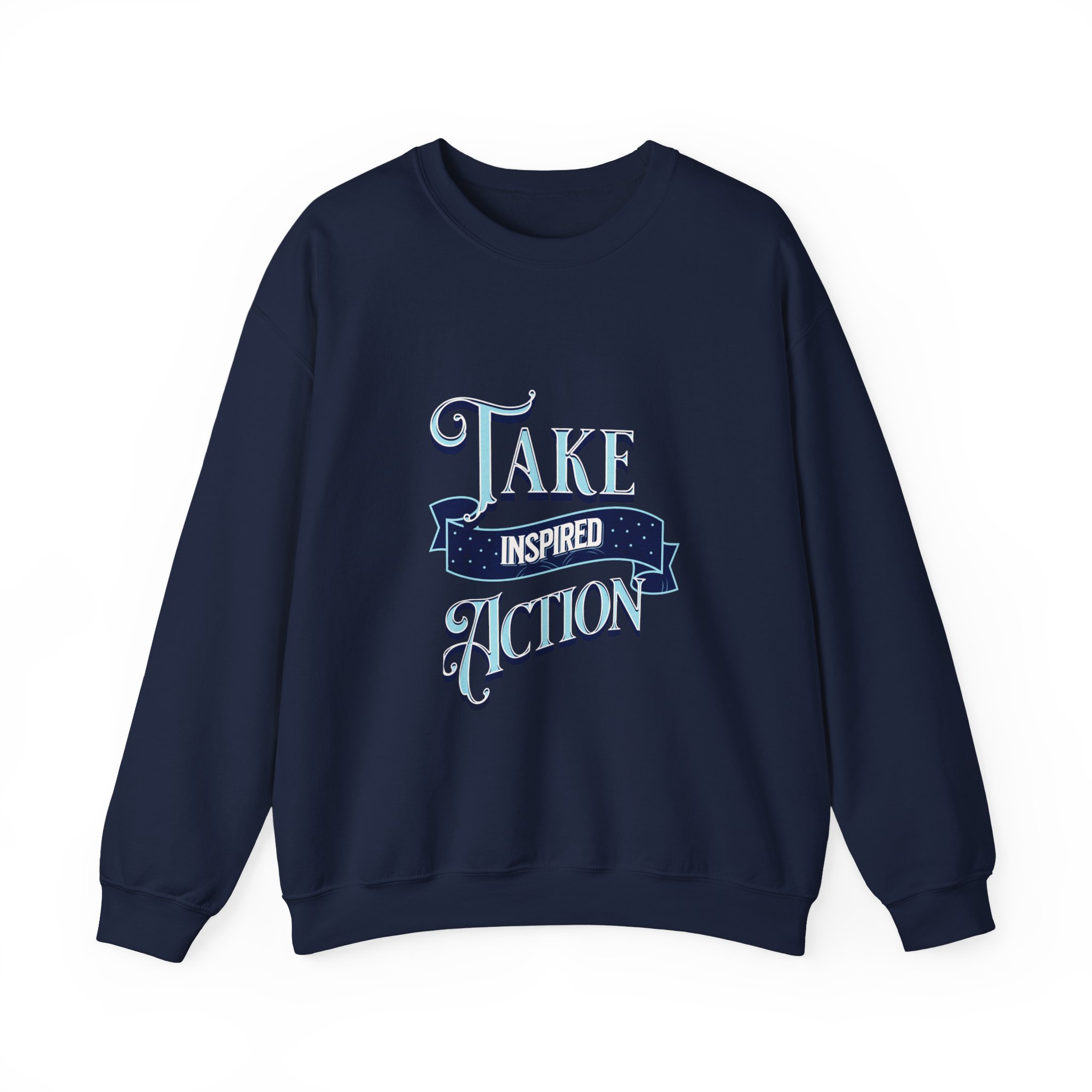 Take Inspired Action Crewneck Sweatshirt — Motivational Graphic Pullover - Image 48