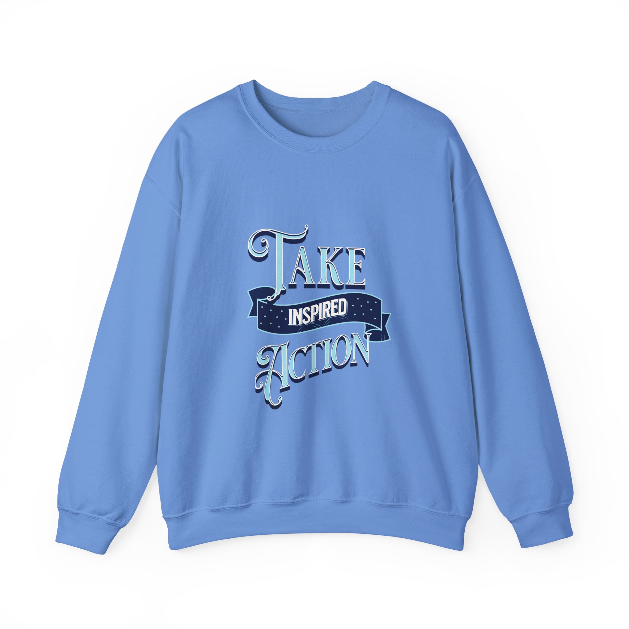 Take Inspired Action Crewneck Sweatshirt — Motivational Graphic Pullover - Image 23